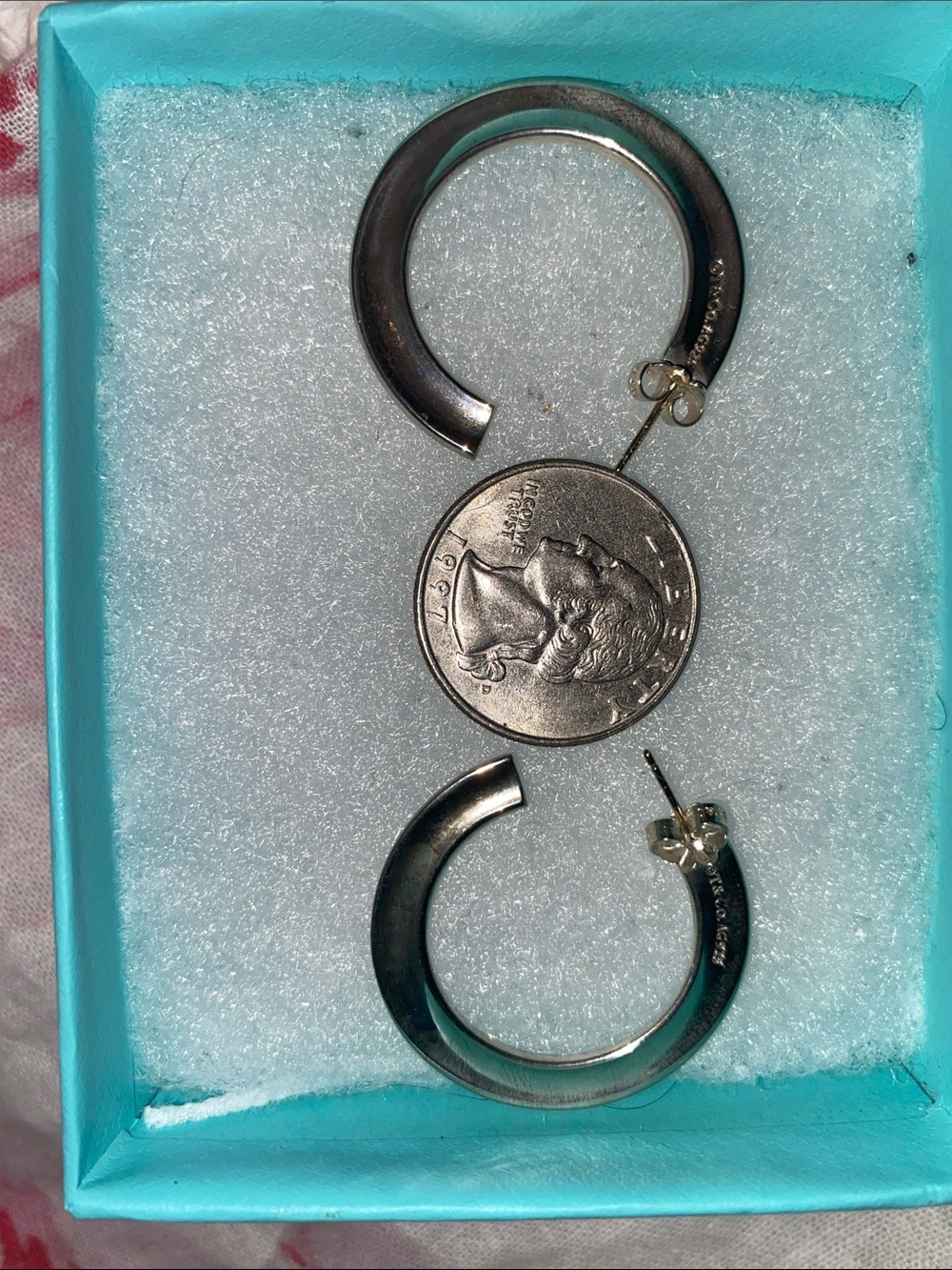Tiffany & Co. SS 1837 Hoop Earrings **RARE** - Picture 5 of 13